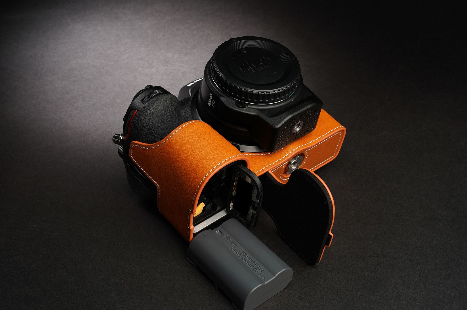 Genuine Real Leather Half Camera Case Bag Cover for Nikon Z6 Nikon Z7